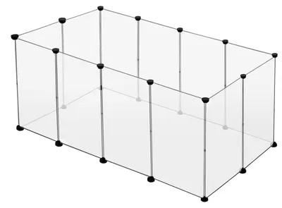 Productafbeelding van Vrijloopren konijnen - Kunststof - 12 platen - 200 x 70 x 100 cm
