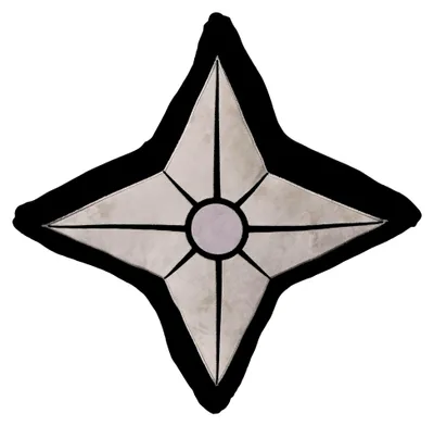 Produktbild von Kissen im Shuriken Design für Anime-Fans 38,5 x 38,5 x 10 cm grau
