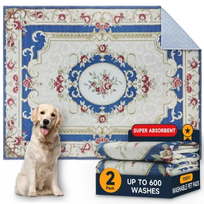 Produktbild von Waschbare Urinmatten für Hunde, 60x45 cm - Wiederverwendbare Hundepads (2 Stück)
