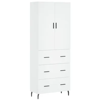 Produktbild von Highboard Weiß 69,5x34x180 cm Holzwerkstoff