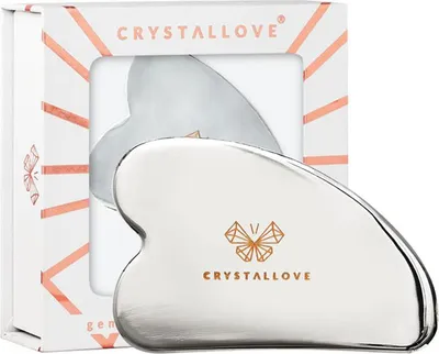 Obrázok produktu pre CRYSTALLOVE Cryo Ice Gua Sha - Gua Sha masážna doska na tvár z nehrdzavejúcej ocele
