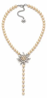 Produktbild von Trachtenkette Alpenkette Perlenkette mit Edelweiß von collezione alessandro