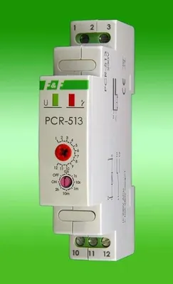 Obrázek produktu pro Časové relé 1P 10A 0,1sek-576h 230V AC zpožděné PCR-513
