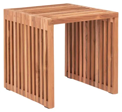 Image de Table d'appoint Pego en bois de teck naturel 40x40x40 cm