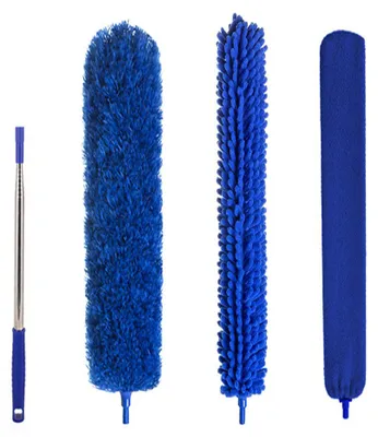 Produktbild von 1 Staubdichte Feder aus hochwertiger, waschbarer Mikrofaser mit verlängerbarer Teleskopstange (40–250 cm). Ideal für staubfreie Reinigung von Decken, Regalen, Autos, Spinnweben, Tierhaaren und Pflanzen. Die 3-in-1-Funktion vereint faltbaren Bürstenkopf, teleskopierbare Länge und hängbare Aufbewahrung via Öse am Griff. Ultraweiche Mikrofaser schont empfindliche Oberflächen, während die stabile Stange bis 2,5 m maximale Reichweite bietet – ohne Leiter oder unnötiges Bücken. Perfekt für Alltag, Haushalt und Au