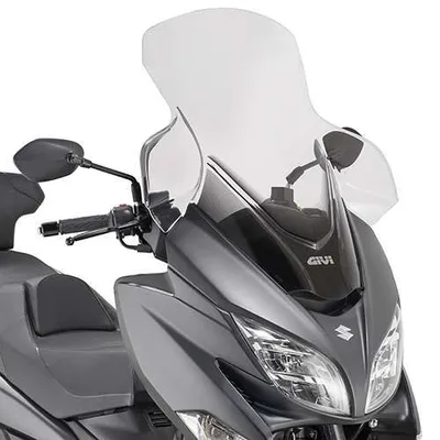 Produktbild von Givi Windschild D3115STG transparent 590 mm x 670 mm für Suzuki Burgman 400 (17>22), mit ABE