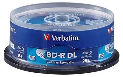 Produktbild von 1x25 Verbatim BD-R Blu-Ray 50GB 6x Speed printable Cakebox