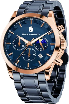 Obrázek produktu pro Pánský quartzový chronograf, vodotěsný, nerezová ocel, vodotěsnost 30 m, do práce, na volný čas, na sport, designové hodinky pro muže