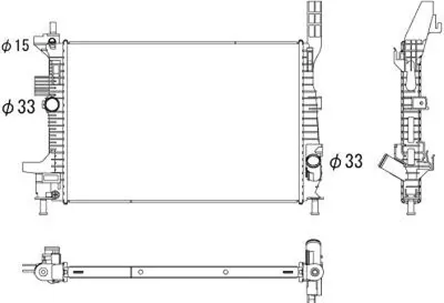 Produktbild von DIEDERICHS DCM3866 Kühler Wasserkühler Motorkühler für FORD FOCUS III Turnier FOCUS III C-Max II (DXA/CB7, DXA/CEU) Grand C-Max (DXA/CB7, DXA/CEU)