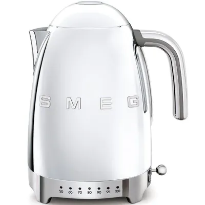 Produktbild von SMEG Wasserkocher mit Temperatureinstellung 50-100°C Edelstahl Kocher,2400,00 W, 360°Basis elektrischer Wasser Kocher mit Temperatureinstellung Metall