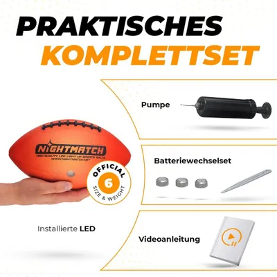 Image de Ballon de football lumineux NIGHTMATCH - Taille 6 - Orange