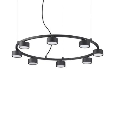 Produktbild von Aufhängung Industrial-Minimal Minor Metall Schwarz 8 Lichter Gx53 9W 3000K