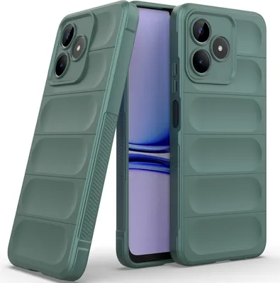 Produktbild von Handyhülle für Realme C55 Weich TPU Silikon Stossfest Anti-rutsch Hülle Grün