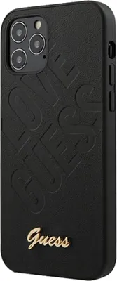 Immagine prodotto di Guess GUHCP12SPUILGBK Custodia rigida iPhone 12 mini 5,4" nero/nero Logo Iridescente Love Script Oro