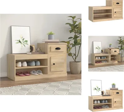 Obrázek produktu pro vidaXL Botník Sonoma dub 100x42x60 cm materiál na bázi dřeva - Botníky a skříně