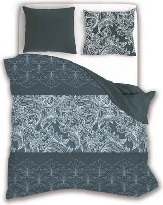 Produktbild von Bettwäsche, Baumwollsatin, hohe Qualität, 160x200 Elegant 012 Grau, elegant