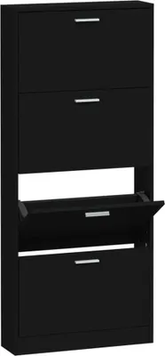 Obrázek produktu pro vidaXL Botník černý 59x17x150 cm Dřevěný materiál