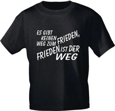 Produktbild von T-Shirt mit Print - ...Frieden ist der Weg - 10870 schwarz Gr. S-3XL Größe - 3XL