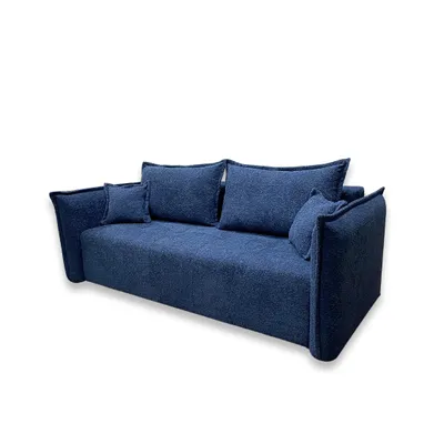 Zdjęcie produktu dla Hanzi – rozkładana sofa 222 x 110 x 77 cm Sofa z funkcją spania – Luna ciemnoniebieska