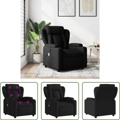 Produktbild von The Living Store Massagesessel Schwarz Stoff