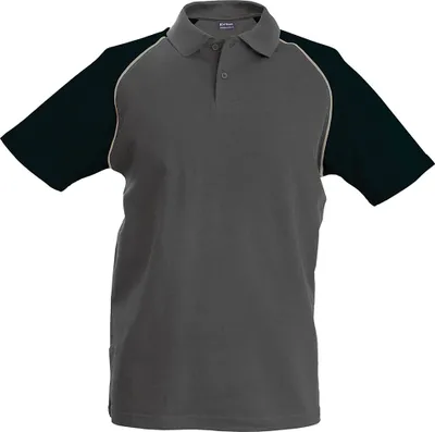 Produktbild von Kariban Herren Polo-Shirt in Kontrastfarben RW702 (2XLarge) (Schiefergrau/Hellgrau/Schwarz)