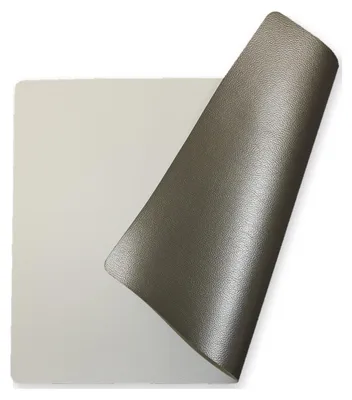 Produktbild von Lunar Tischsets 4er Set 30x43 cm – Lederoptik, doppelseitig – Weiß/Silber
