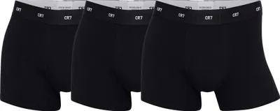 Produktbild von CR7 Herren Boxershorts, 3er Pack - Bambus-Viskose,Trunks, Baumwolle Stretch, Logobund Schwarz XL