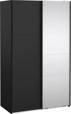 Produktbild von Catania Schiebetürenschrank 2 Türen 120x200cm matt schwarz.