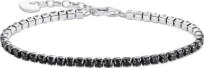 Produktbild von Silbernes Tennisarmband mit Schwarzem Zirkonia Schwarz 21cm Thomas Sabo