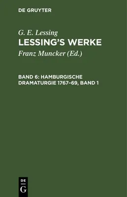 Produktbild von Hamburgische Dramaturgie 1767-69, Band 1