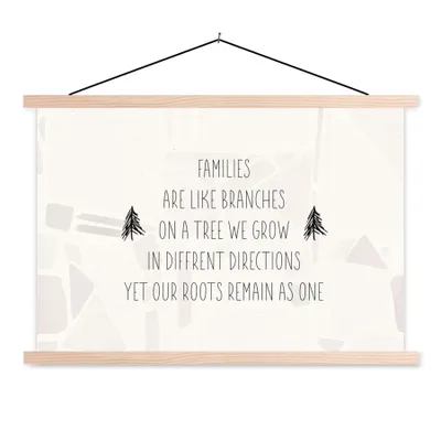 Produktbild von MuchoWow® Textilposter Zitate - Familie - Sprichwörter 60x40 cm mit holzfarbenen Rahmen - Bilder