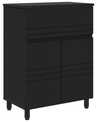 Produktbild von vidaXL Waschtisch Schwarz 60 x 35 x 80 cm Holzwerkstoff