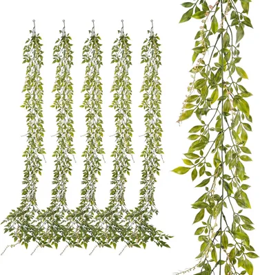 Produktbild von Künstliche Pflanzengirlande Grüne Ranken 6 Stück Dekorative Grün 1,7m
