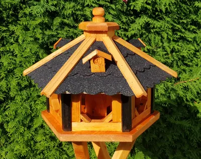 Produktbild von Vogelhaus schwarz Größe L Typ 9 aus Holz 48x33 cm NEU