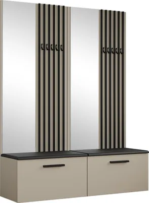 Produktbild von Masseno Garderobe-Set MODULO 161,2/204/40 cm Modern Garderobenschrank Kaschmir