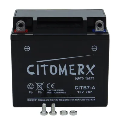 Image de Batterie gel CIT YB7-A, 12 V 7 Ah, pôle positif à gauche, DIN 50813