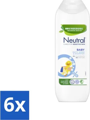 Produktbild von Neutral - Babyshampoo - Empfindliche Haut - Parfümfrei - 250 ml - Vorteilspack - 6 Stücke