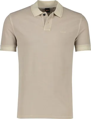 Produktbild von BOSS Prime Polo Regular Fit hellbraun Baumwolle 2-Knopf