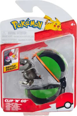 Produktbild von Jazwares Pokémon Actionfigur Clip 'N' Go Tyrunt Dusk Ball 2-in-1 Set