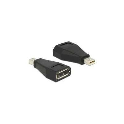 Image de Adaptateur Delock : connecteur mini DisplayPort 1.2 mâle vers prise DisplayPort femelle, noir