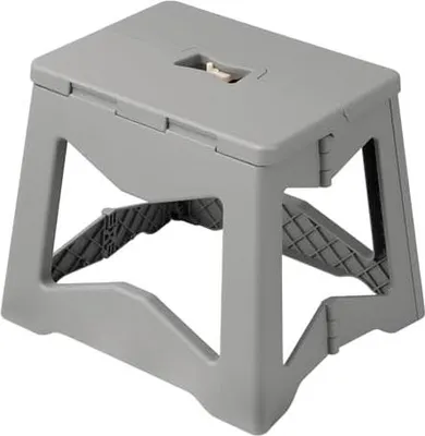 Produktbild von Yorbay Tritthocker Klappbar Klapphocker Faltbarer Hocker: 24.5 cm für Jugendliche Erwachsene mit Sicherheitsverschluss - Robuster Kunststoff Belastbar bis 100kg - für Küche Bad Camping Garten
