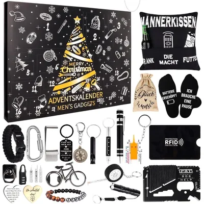 Productafbeelding van Adventskalender voor mannen 2025 met 24 handige gereedschapsaccessoires