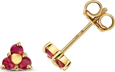 Produktbild von 9 Karat (375) Gold Damen - Paar Ohrstecker mit Rubin - 5mm*6mm; TRS3074