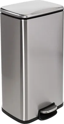 Zdjęcie produktu dla Kosz na śmieci metalowy nowoczesny kuchenny z pokrywą 35L 61x34x24 cm | BEGRYF