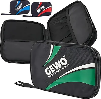 Produktbild von GEWO Tischtennisschlägerhülle 2 Schläger Master Doppelhülle, 32 cm, schwarz-grün