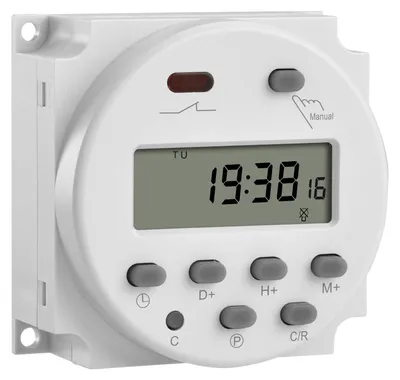 Obrázek produktu pro Digitální LCD programovatelný časovač, týdenní program, napájení 24V DC, 16A