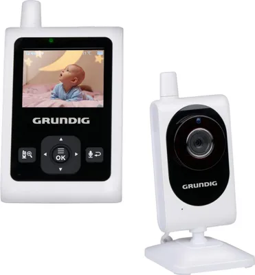 Produktbild von GRUNDIG Video Babyphone Farbbildschirm 2 Zoll weiß Nachtsicht Temperatur Talkback Schlaflieder