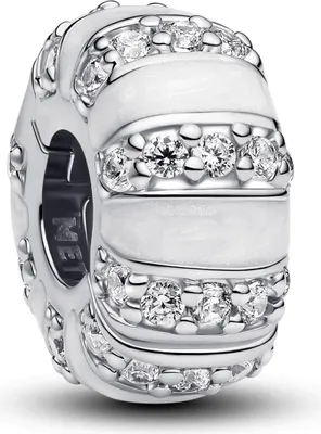 Produktbild von Sterlingsilber Clip-Charm, Zirkonia, Emaille von PANDORA Moments