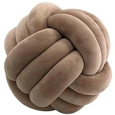 Obrázek produktu pro Omgoods - Měkký plyšový polštář ve tvaru kuličky, 25 cm - Dekorativní plyšový polštář do domácnosti