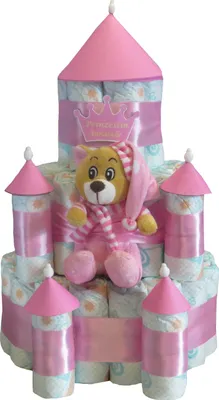 Produktbild von Windeltorte Windelschloss Prinzessin Windelgeschenk Mädchen